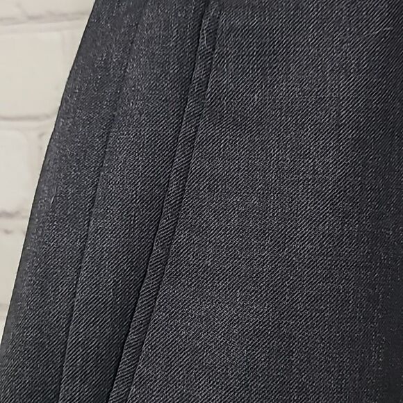 Dockers 34x32 Wool Blend Dress Pants Flat Front Relaxed Trouser Slacks Charcoal - Picture 5 of 8